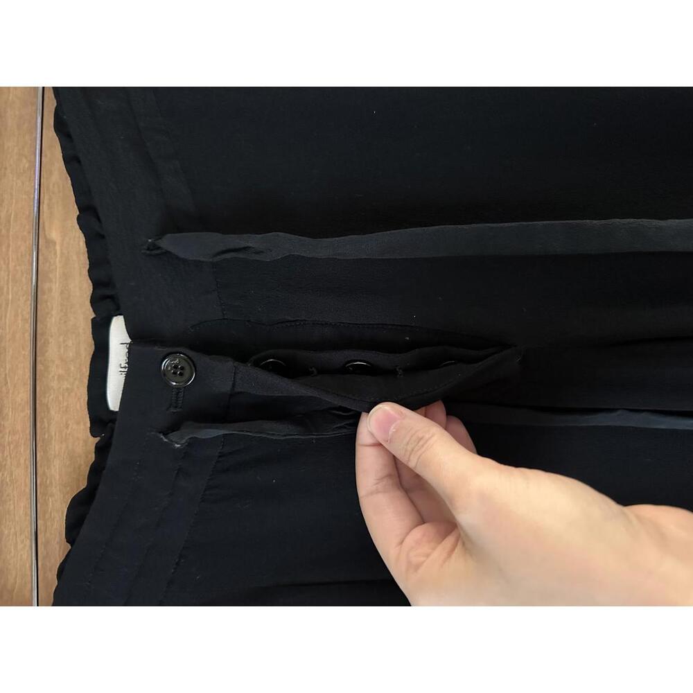 Aritzia Wilfred Silk Blend Marais Paper Bag Pull on Pants Black Women’s sz Small - Picture 5 of 15